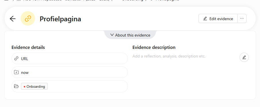 Portflow add goals to evidence