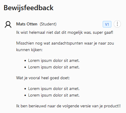 Feedback ontvangen