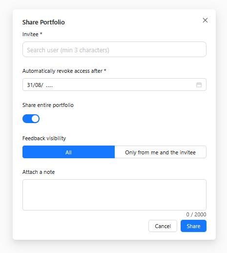 Portflow Invite Modal