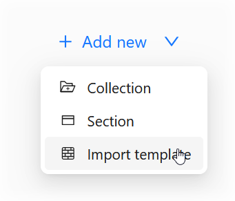 Portflow template import